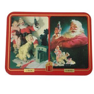 VTG Coca-Cola Santa Nostalgia Playing Cards 1996 Tin Set Sealed Decks Xmas USA